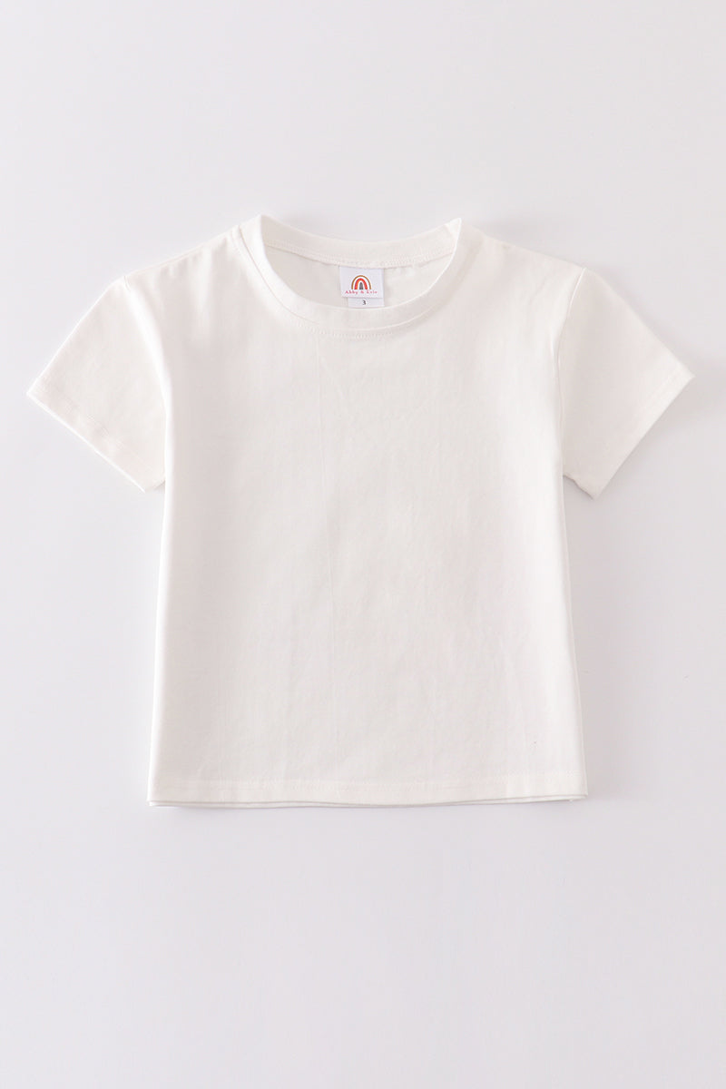 Cream blank basic t-shirt Adult Kids and baby bubble - Aaria Tees Aaria Tees