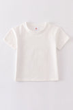 Cream blank basic t-shirt Adult Kids and baby bubble - Aaria Tees Aaria Tees