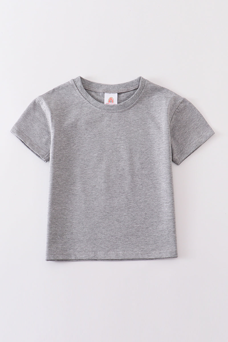 Gray blank basic t-shirt Adult Kids and baby bubble - Aaria Tees Aaria Tees