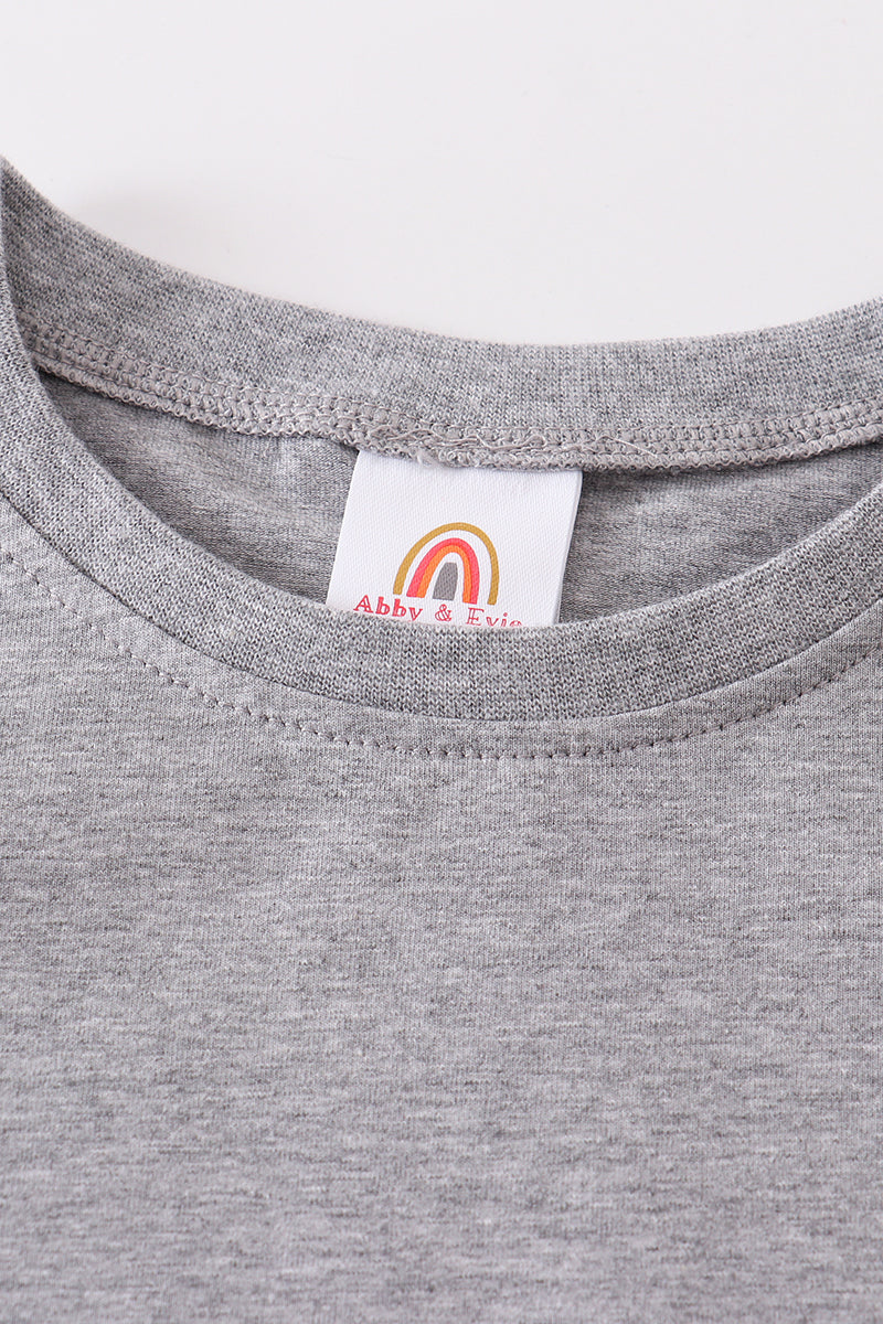 Gray blank basic t-shirt Adult Kids and baby bubble - Aaria Tees Aaria Tees