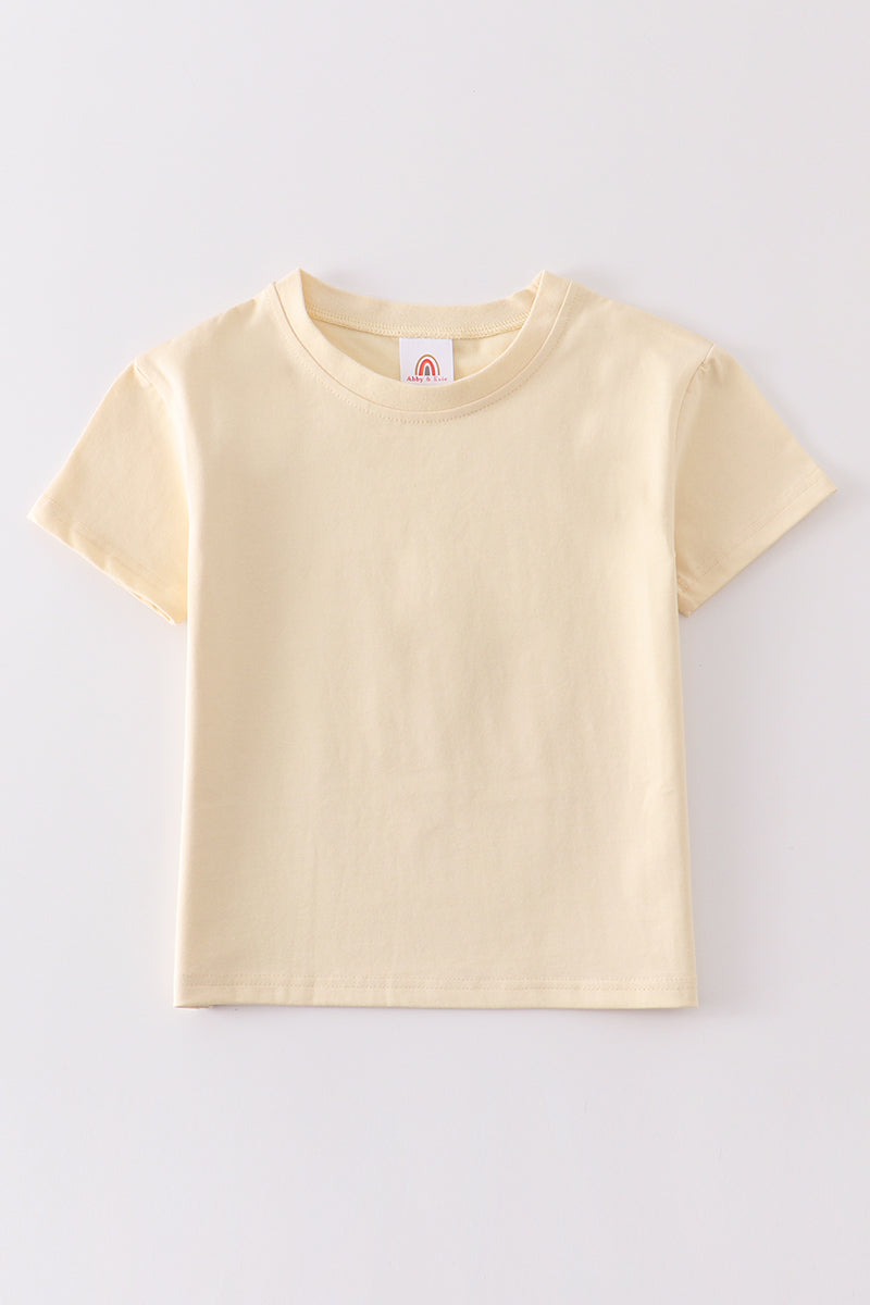 Beige blank basic t-shirt Adult Kids and baby bubble - Aaria Tees Aaria Tees