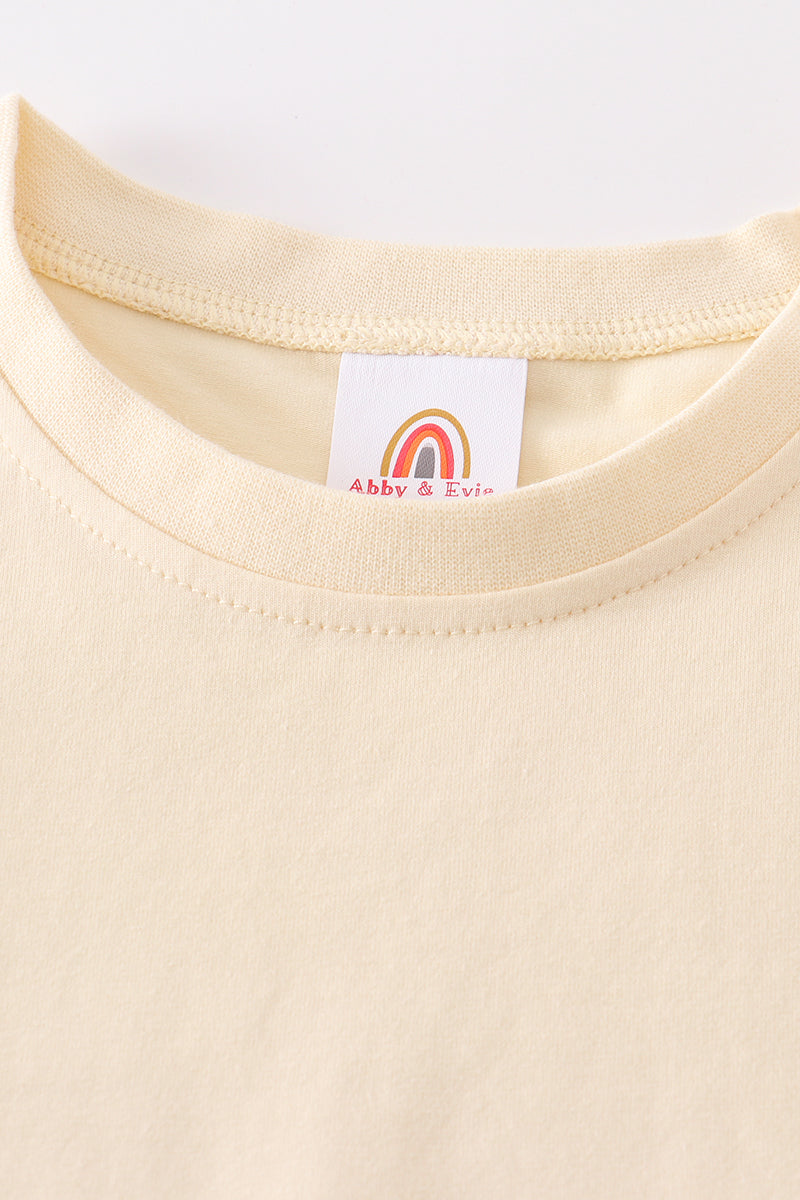 Beige blank basic t-shirt Adult Kids and baby bubble - Aaria Tees Aaria Tees