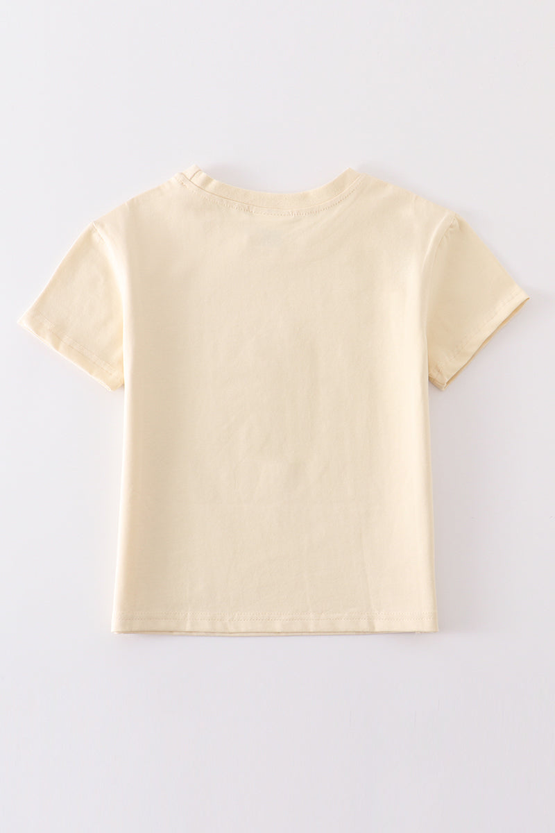 Beige blank basic t-shirt Adult Kids and baby bubble - Aaria Tees Aaria Tees