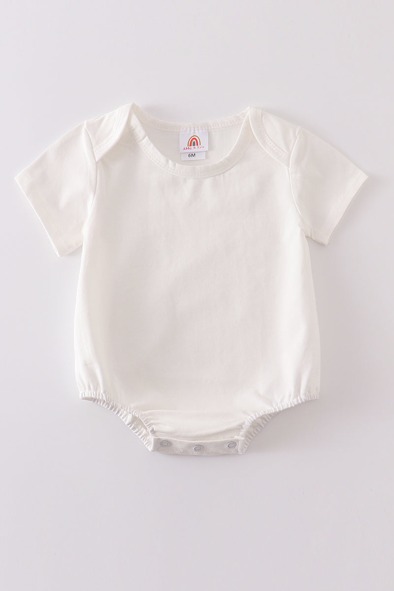 Cream blank basic t-shirt Adult Kids and baby bubble - Aaria Tees