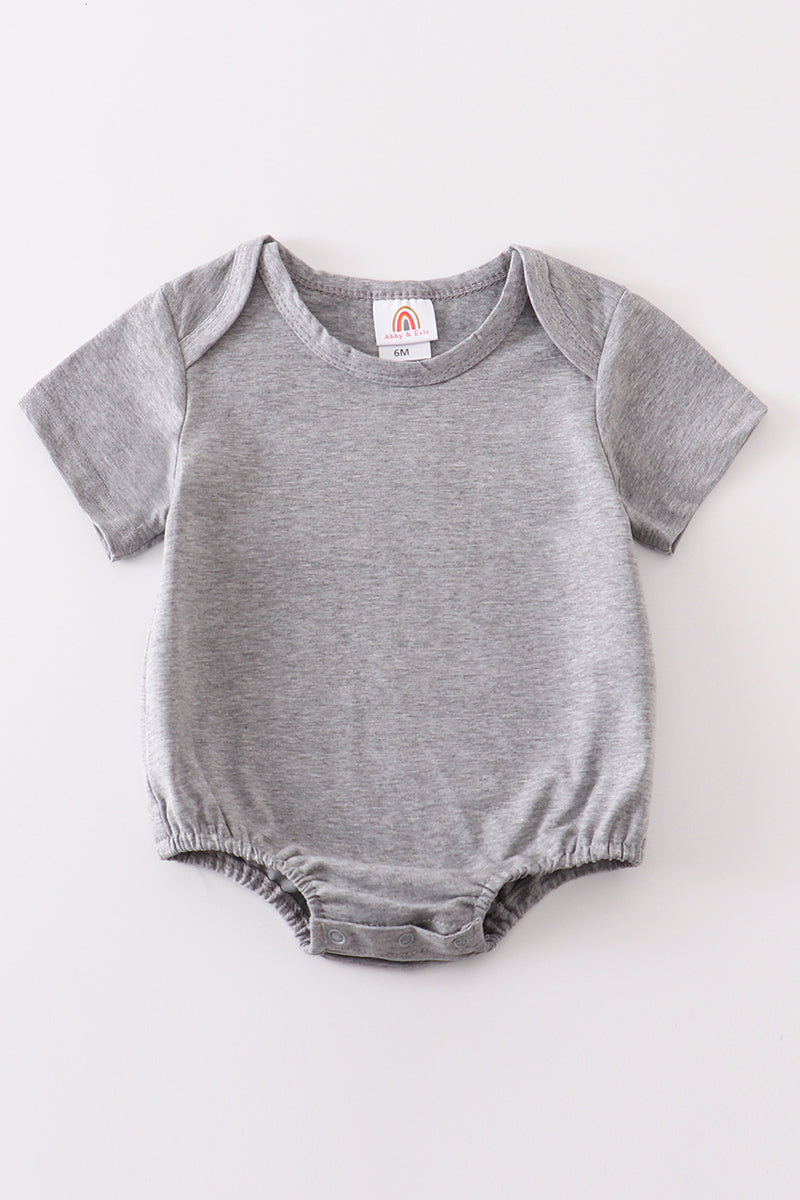 Gray blank basic t-shirt Adult Kids and baby bubble - Aaria Tees
