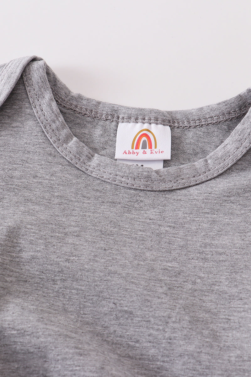 Gray blank basic t-shirt Adult Kids and baby bubble - Aaria Tees Aaria Tees