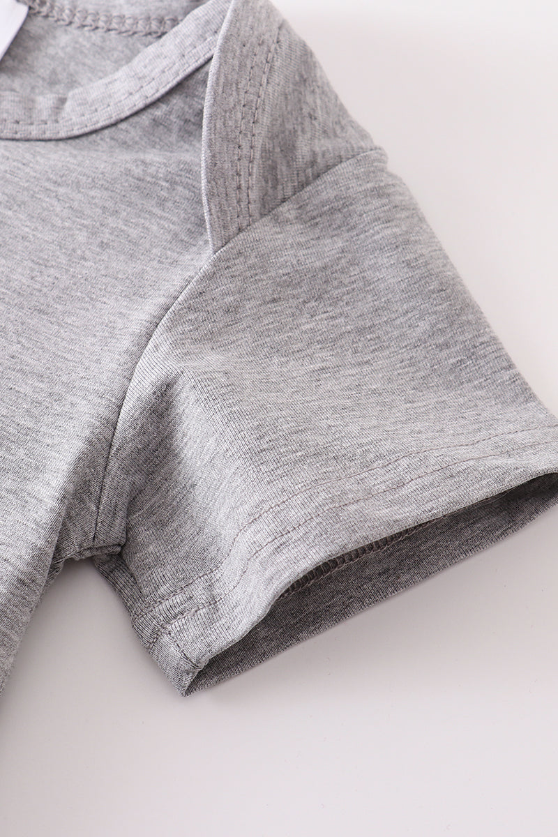 Gray blank basic t-shirt Adult Kids and baby bubble - Aaria Tees Aaria Tees