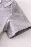 Gray blank basic t-shirt Adult Kids and baby bubble - Aaria Tees Aaria Tees