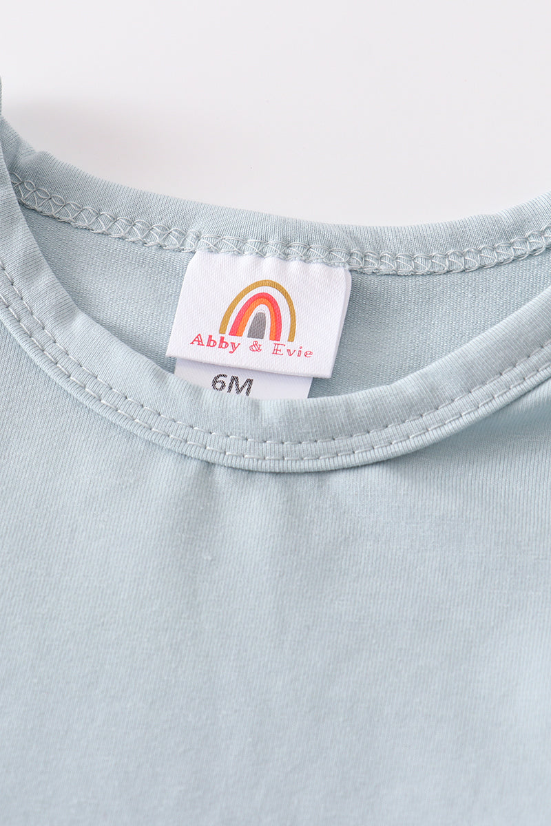 Blue blank basic t-shirt Adult Kids and baby bubble - Aaria Tees Aaria Tees