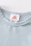 Blue blank basic t-shirt Adult Kids and baby bubble - Aaria Tees Aaria Tees