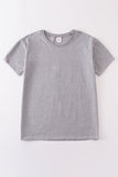 Gray blank basic t-shirt Adult Kids and baby bubble - Aaria Tees Aaria Tees