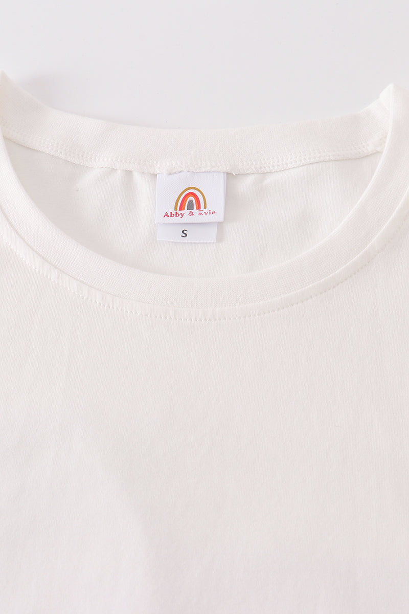 Cream blank basic t-shirt Adult Kids and baby bubble - Aaria Tees Aaria Tees