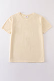 Beige blank basic t-shirt Adult Kids and baby bubble - Aaria Tees Aaria Tees