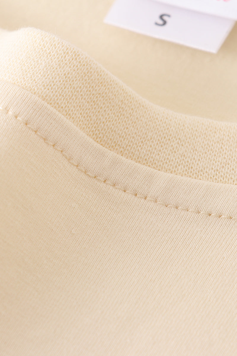 Beige blank basic t-shirt Adult Kids and baby bubble - Aaria Tees Aaria Tees