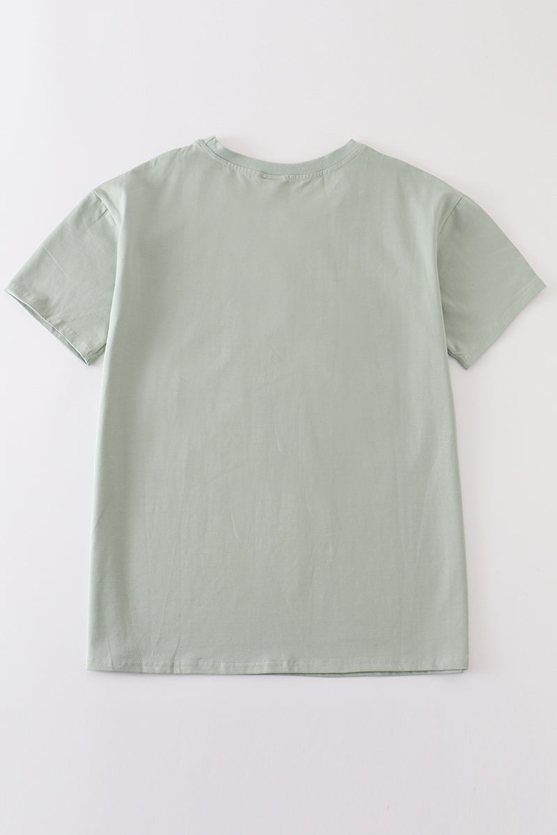Sage blank basic t-shirt Adult Kids and baby bubble - Aaria Tees Aaria Tees