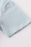Blue blank basic t-shirt Adult Kids and baby bubble - Aaria Tees Aaria Tees