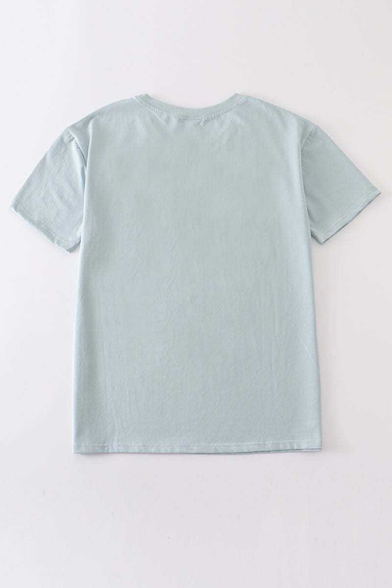 Blue blank basic t-shirt Adult Kids and baby bubble - Aaria Tees Aaria Tees