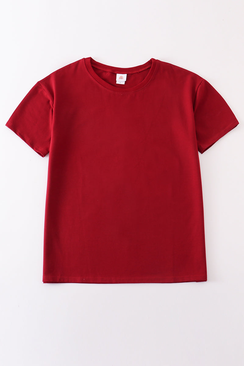 Maroon blank basic t-shirt Adult Kids and baby bubble - Aaria Tees Aaria Tees