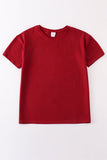 Maroon blank basic t-shirt Adult Kids and baby bubble - Aaria Tees Aaria Tees