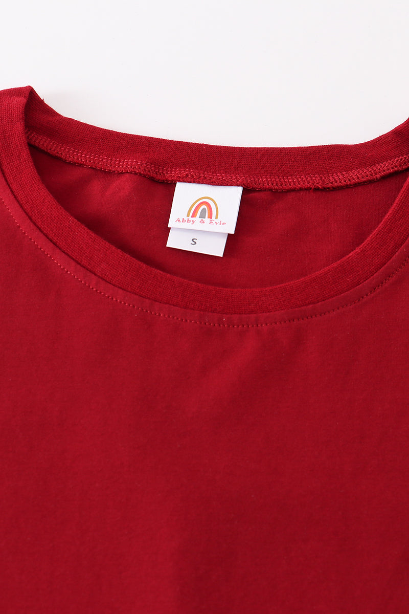 Maroon blank basic t-shirt Adult Kids and baby bubble - Aaria Tees Aaria Tees