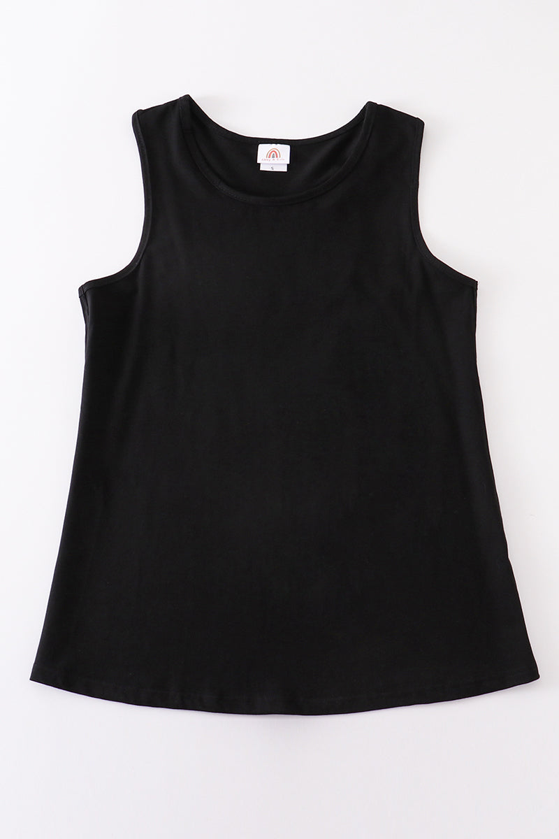 Black blank basic kids teens adult tank top - Aaria Tees Aaria Tees