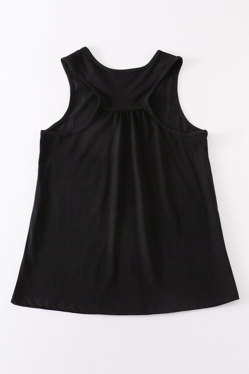 Black blank basic kids teens adult tank top - Aaria Tees Aaria Tees