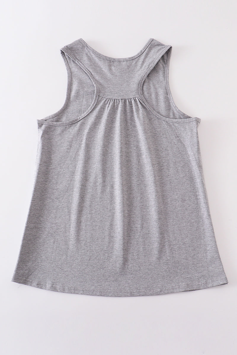 Heather grey blank basic kids teens adult tank top - Aaria Tees Aaria Tees