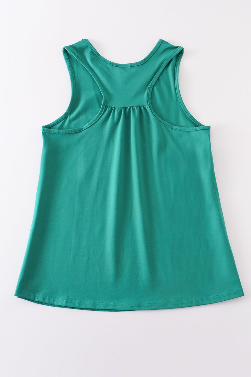 Teal blank basic kids teens adult tank top - Aaria Tees Aaria Tees
