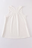 White blank basic kids teens adult tank top Aaria Tees
