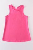 Hot pink blank basic kids teens adult tank top - Aaria Tees Aaria Tees