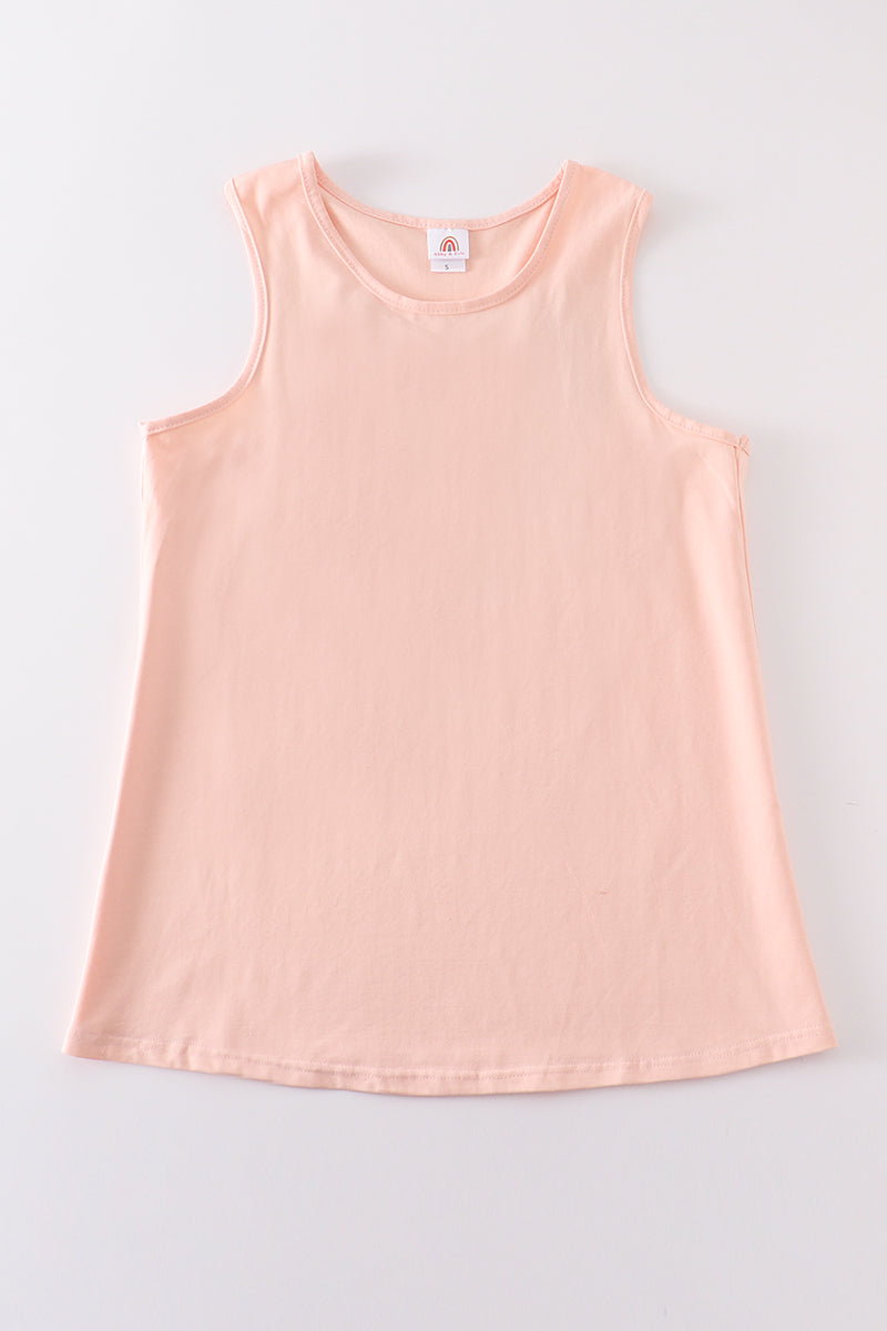 Peach blank basic kids teens adult tank top - Aaria Tees Aaria Tees
