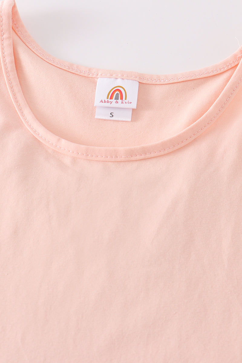 Peach blank basic kids teens adult tank top - Aaria Tees Aaria Tees