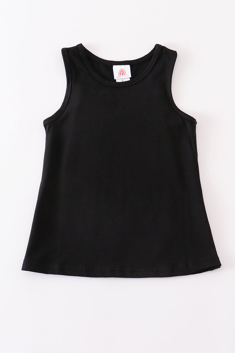 Black blank basic kids teens adult tank top - Aaria Tees Aaria Tees