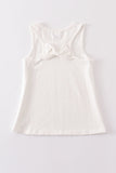 White blank basic kids teens adult tank top Aaria Tees
