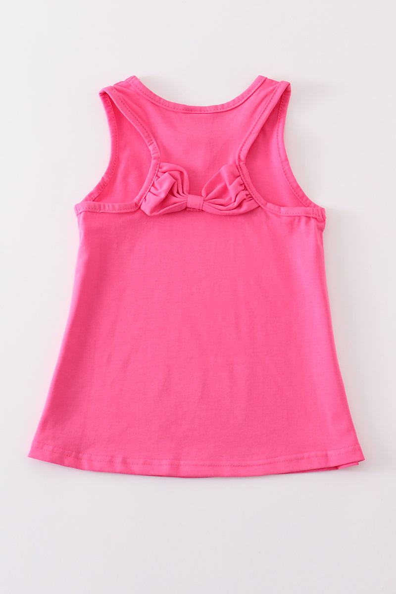 Hot pink blank basic kids teens adult tank top - Aaria Tees Aaria Tees