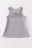 Heather grey blank basic kids teens adult tank top - Aaria Tees Aaria Tees