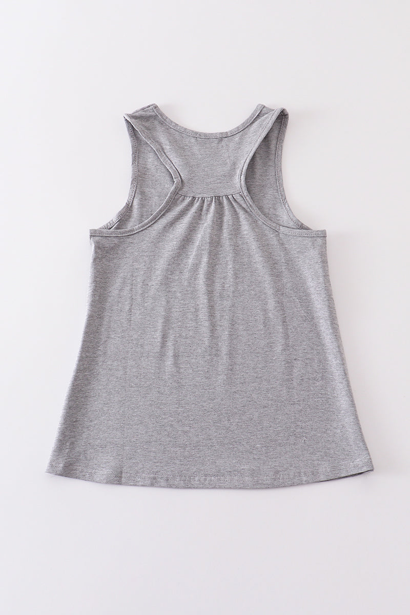 Heather grey blank basic kids teens adult tank top - Aaria Tees Aaria Tees