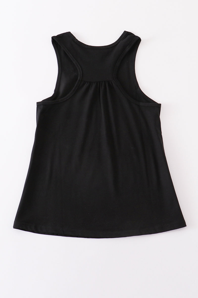 Black blank basic kids teens adult tank top - Aaria Tees Aaria Tees