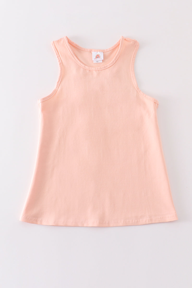 Peach blank basic kids teens adult tank top - Aaria Tees Aaria Tees