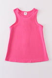 Hot pink blank basic kids teens adult tank top - Aaria Tees Aaria Tees