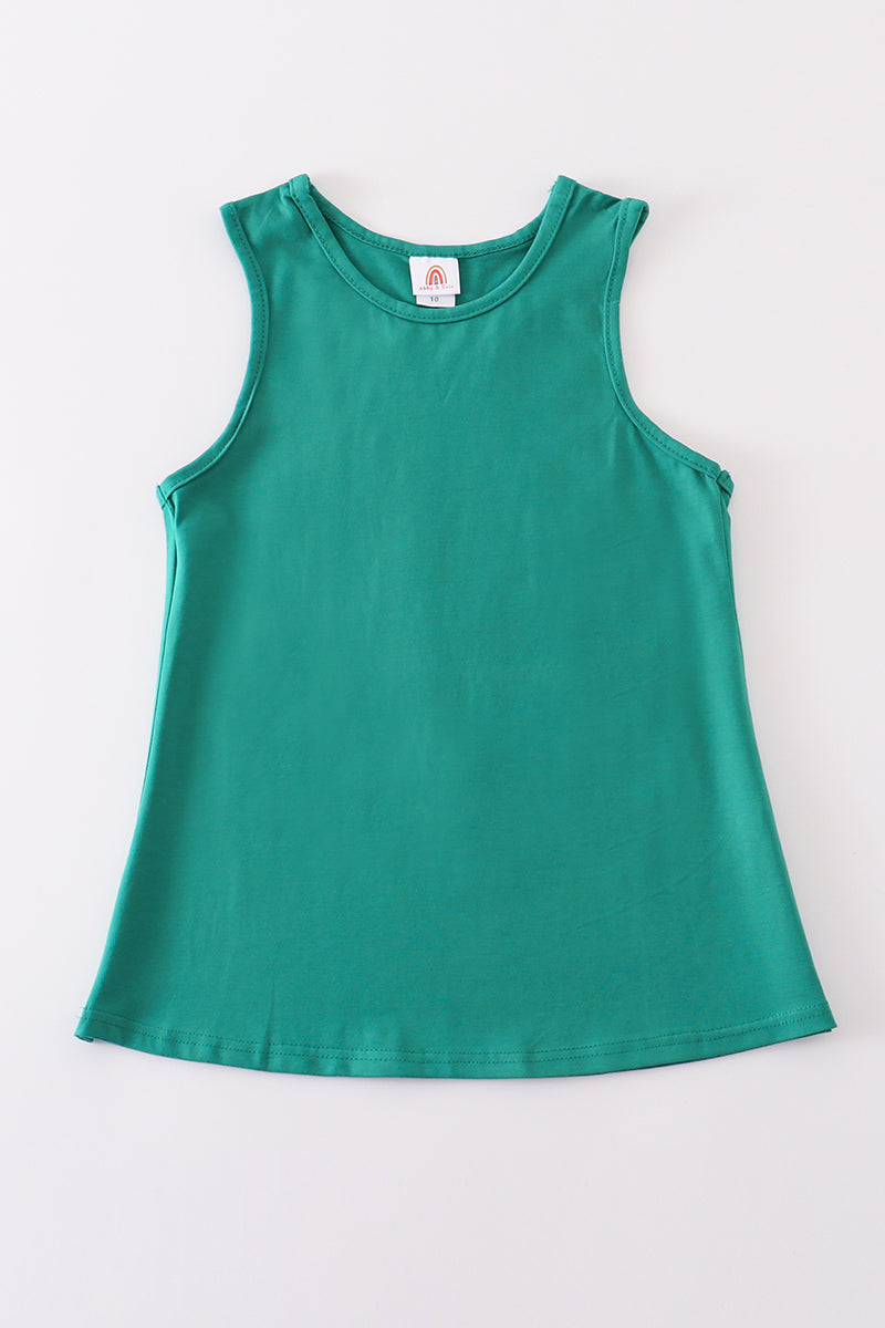 Teal blank basic kids teens adult tank top - Aaria Tees