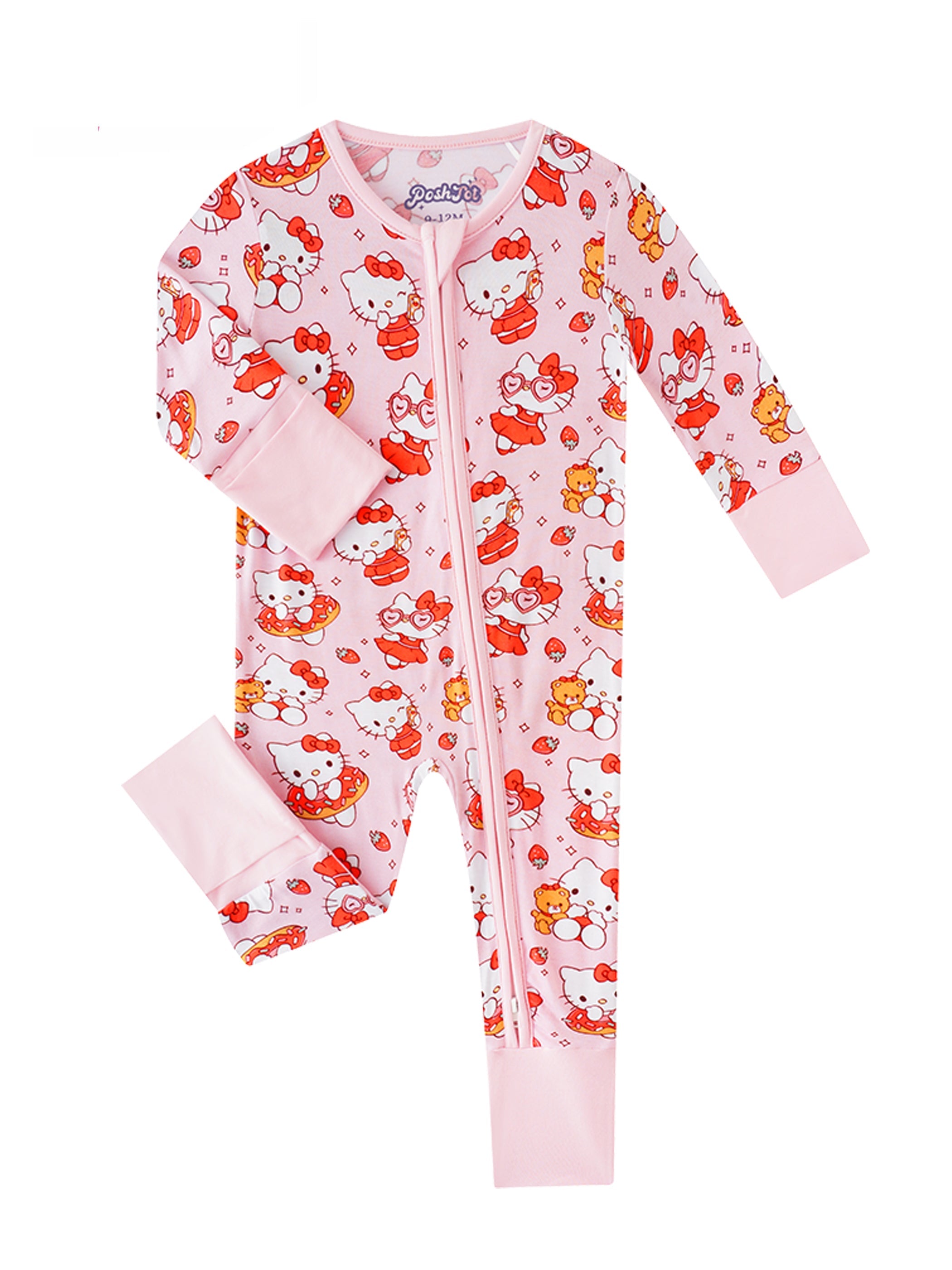 PoshTOT Sanrio Hello Kitty Bamboo Baby Convertible Zippy Romper - Aaria Tees Aaria Tees