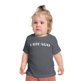 Mystery Noir Chicago Skyline Sunset Unisex Baby Short Sleeve T-Shirt - Aaria Tees Aaria Tees