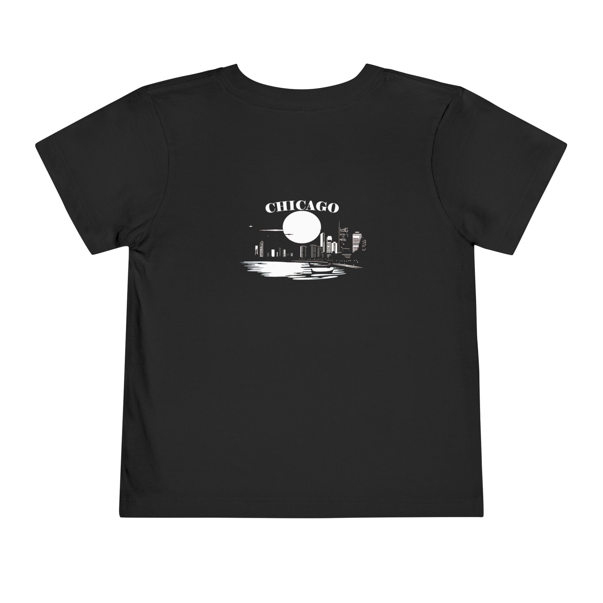 Mystery Noir Chicago Skyline Sunset Unisex Toddler Short Sleeve Tee - Aaria Tees Aaria Tees