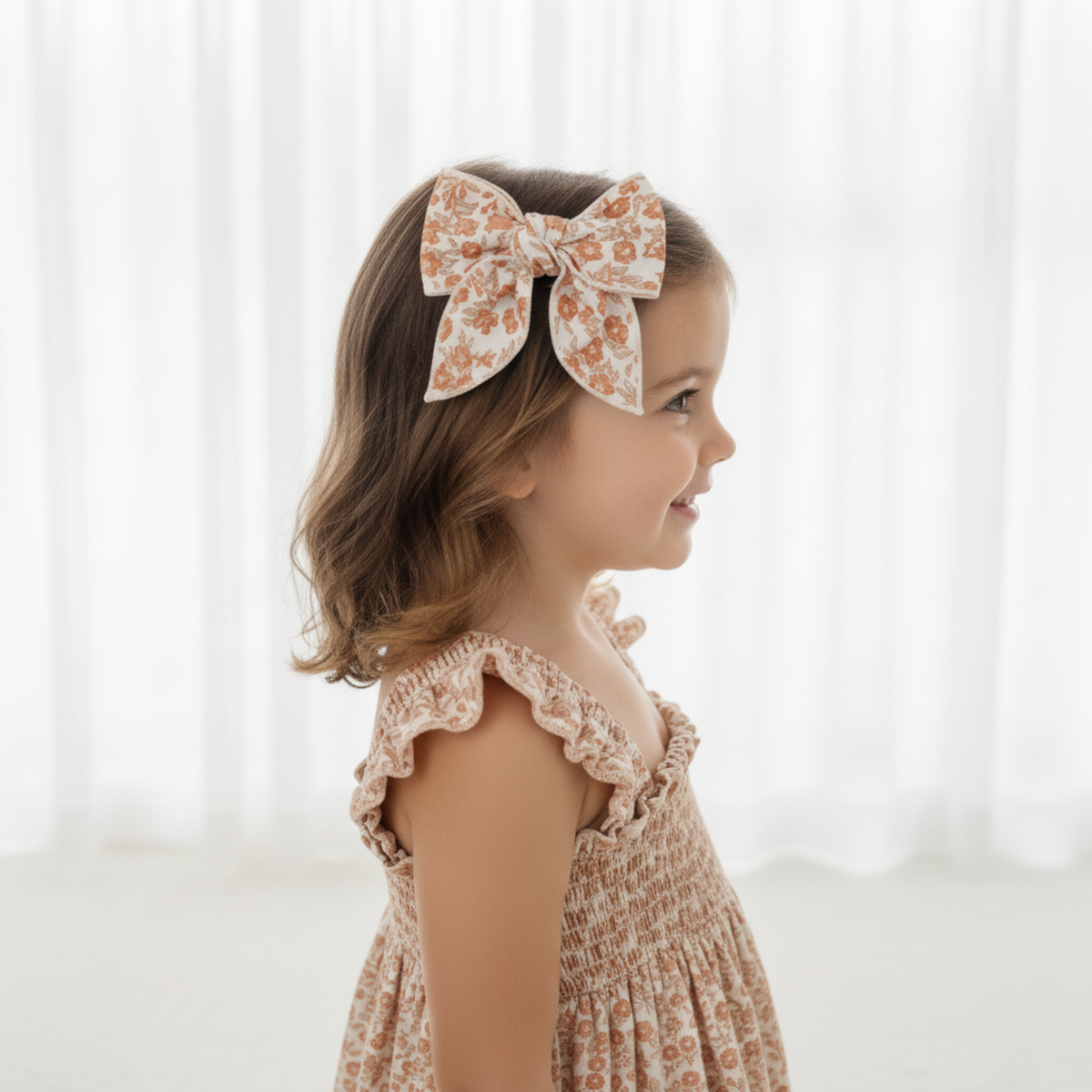 Organic Hair Bow Clip - Sienna - Aaria Tees