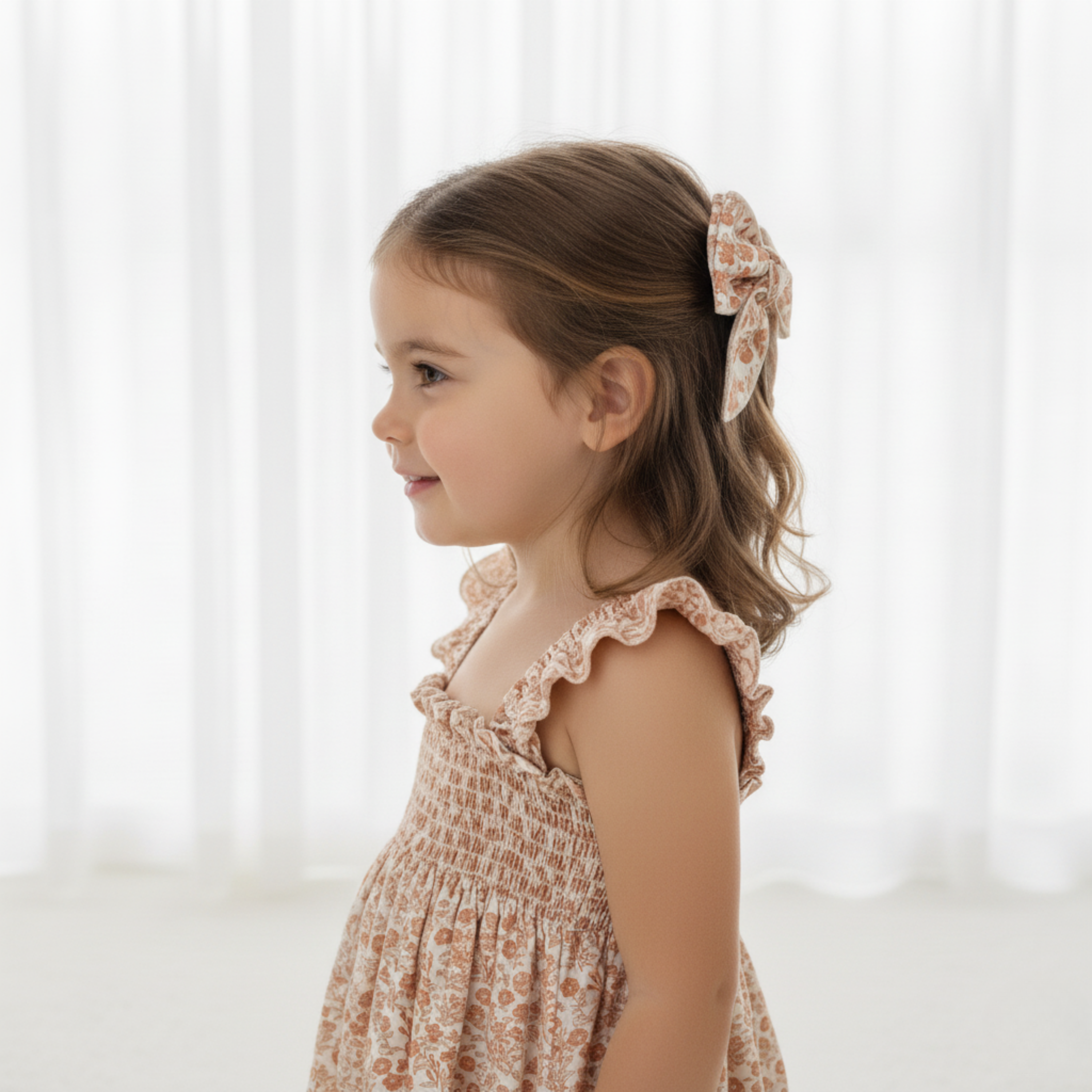 Organic Hair Bow Clip - Sienna - Aaria Tees Aaria Tees