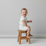 Organic Short Romper - Cabana Stripes - Aaria Tees Aaria Tees