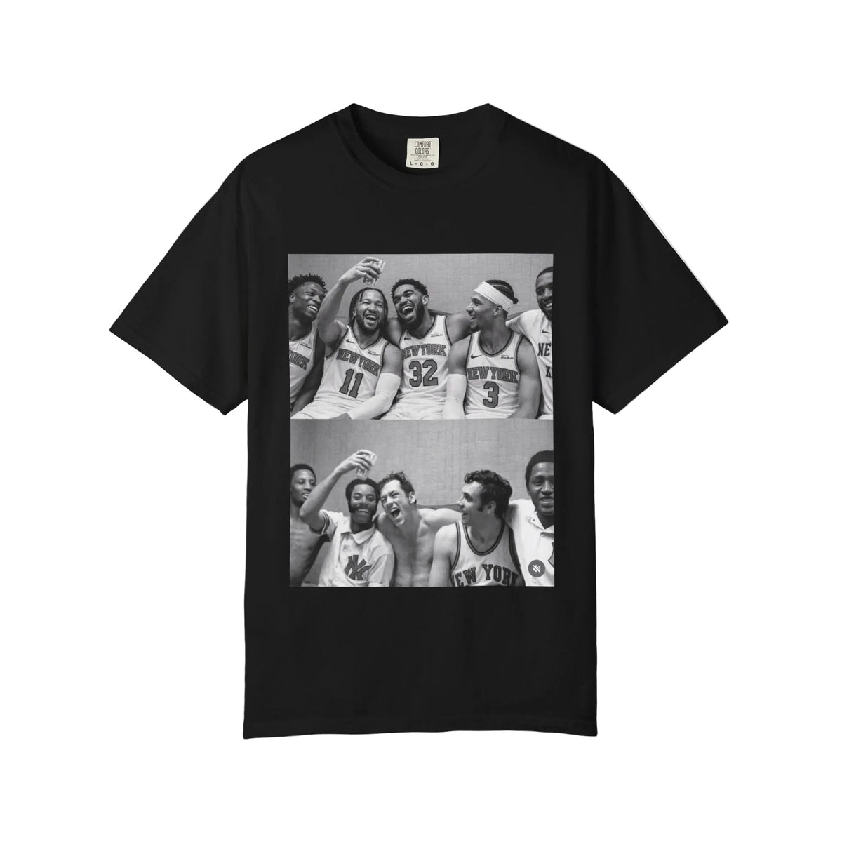 Then & Now Knicks Tee – Legacy Graphic Edition - Aaria Tees