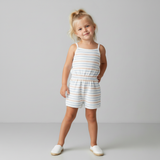 Organic Tank Romper - Cabana Stripes - Aaria Tees Aaria Tees