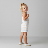 Organic Tank Romper - Cabana Stripes - Aaria Tees Aaria Tees